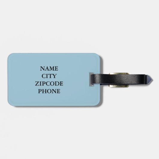 CHIC BAGAGELABEL_"Mr & Mrs." BLACK/WHITE/BLUE Bagagelabel (Achterkant horizontaal)