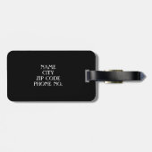 CHIC BAGAGELABEL_"Mr & Mrs." in het ORANJE/BLACK/W Bagagelabel (Achterkant horizontaal)