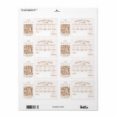 Chic Bakery Logo Allergewaarschuwing Gebakken Ware Etiket (Full Sheet)