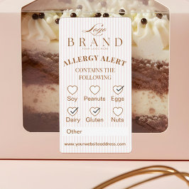 Chic Bakery Logo Allergy Alert Baked Goods Food Etiket