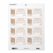 Chic Bakery Logo Allergy Alert Baked Goods QR Code Etiket (Full Sheet)