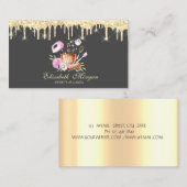 Chic Bakery Tools Faux Gold Drips Bakkerij Visitekaartje (Voorkant / Achterkant)