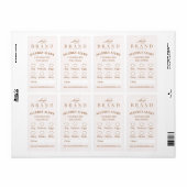 Chic Bakkerij Logo Allergie Alert Gebakken Waren V Etiket (Full Sheet)