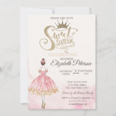 Chic Ballerina, Tiara, Diamonds Sweet 16 Kaart (Voorkant)