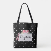 Chic Ballet - Gepersonaliseerd Tote Bag (Achterkant)