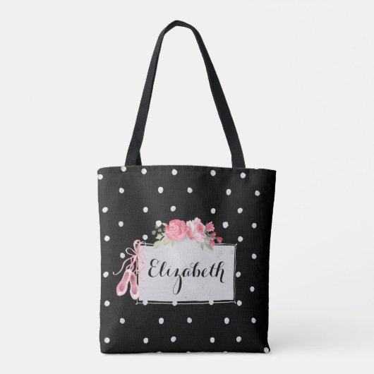 Chic Ballet - Gepersonaliseerd Tote Bag (Achterkant)