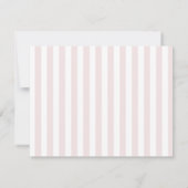 Chic Ballet Pink Cracked Hearts Striped Note Card Notitiekaartje (Achterkant)