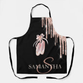 Chic Ballet toont Roos Gold Glitter-schijven Schort (Voorkant)