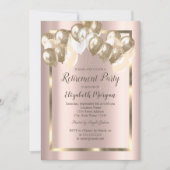 Chic-ballonnen, Lijst, Roos Gold, pensionering Kaart (Voorkant)