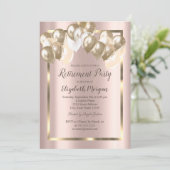 Chic-ballonnen, Lijst, Roos Gold, pensionering Kaart (Staand voorkant)