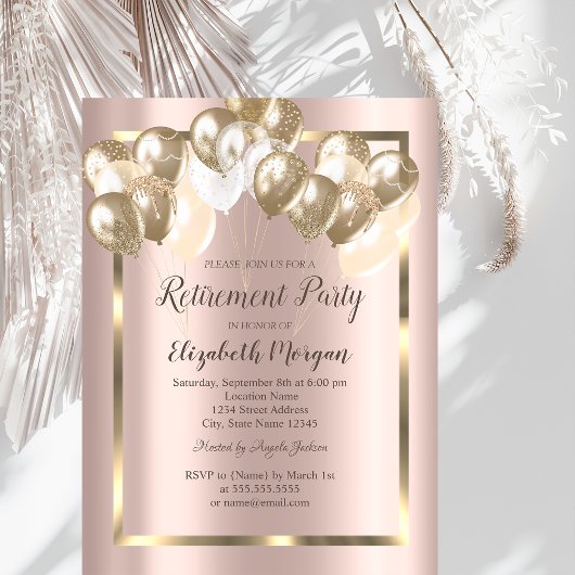 Chic-ballonnen, Lijst, Roos Gold, pensionering Kaart