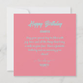 Chic Balloons & Candlelit Bewerkbare verjaardagsta Kaart (Achterkant)