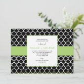 Chic Band General Party Invitation (Green Apple) Kaart (Staand voorkant)