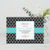 Chic Band General Party Invitation (Tiffany) Kaart (Staand voorkant)