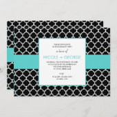 Chic Band General Party Invitation (Tiffany) Kaart (Voorkant / Achterkant)