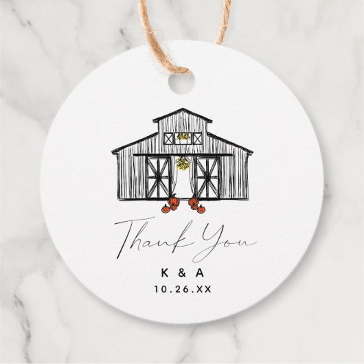 Chic Barn dank je Bedankjes Labels (Achterkant)