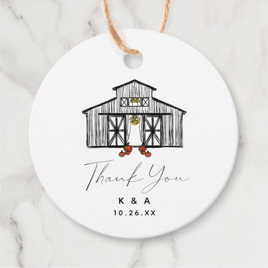 Chic Barn dank je Bedankjes Labels (Voorkant)