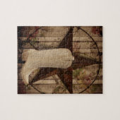 Chic barn wood Texas Star Western land cowgirl Legpuzzel (Horizontaal)