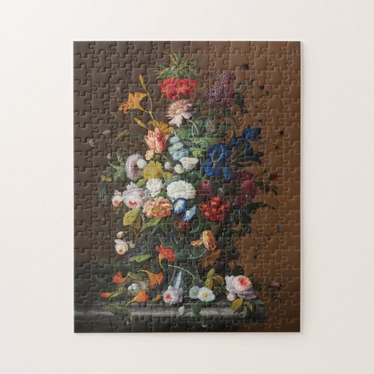 Chic Baroque Flowers still Life Art Oil Painting Legpuzzel (Verticaal)