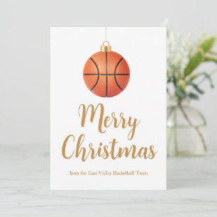 Chic Basketbalteam Prettig Kerstmis Custom Feestdagenkaart