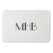 CHIC BATH MAT_WHITE SOLID/BLACK MONOGRAM BADMAT (Voorkant)