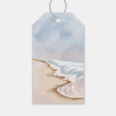 Chic Beach and Waves Bruiloft Feest Cadeaulabel (Achterkant)