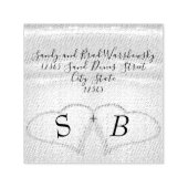 Chic Beach Bruiloft 2 Harten in het Zand Zelfinktende Stempel (Design)