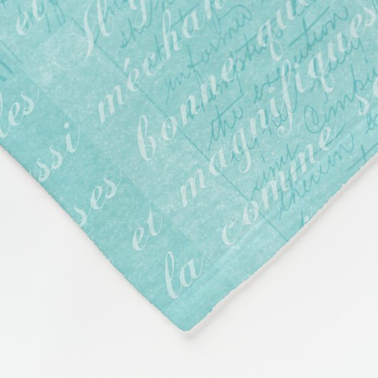 Chic Beach Girly Aqua Scallop Shell met naam Fleece Deken (Hoek)