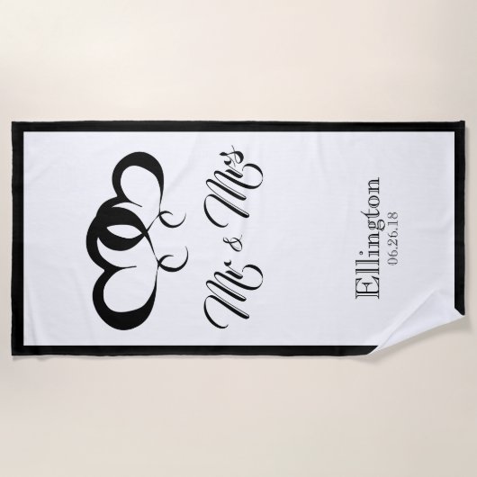 CHIC BEACH TOWEL_MR & MRS. STRANDLAKEN (Voorkant)