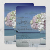 Chic Beach Wedding Floral Vrijgezellenfeest Kaart (Voorkant / Achterkant)