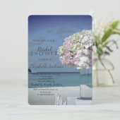 Chic Beach Wedding Floral Vrijgezellenfeest Kaart (Staand voorkant)