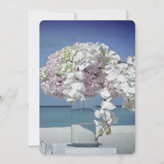 Chic Beach Wedding Floral Vrijgezellenfeest Kaart (Achterkant)