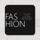 Chic Beauty Fashionista Blogger Planner Glitter Vierkante Visitekaartje (Achterkant)