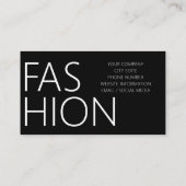 Chic Beauty Fashionista Blogger Planner Visitekaartje (Achterkant)