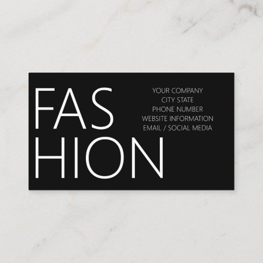 Chic Beauty Fashionista Blogger Planner Visitekaartje (Achterkant)