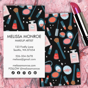 Chic Beauty Makeup Artist Feminine Girly Visitekaartje