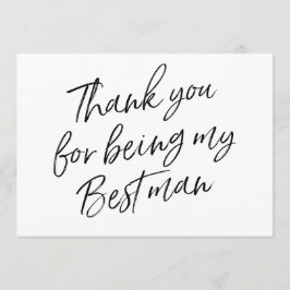 Chic "Bedankt dat je mijn beste man bent" Bedankkaart
