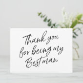 Chic "Bedankt dat je mijn beste man bent" Bedankkaart (Staand voorkant)