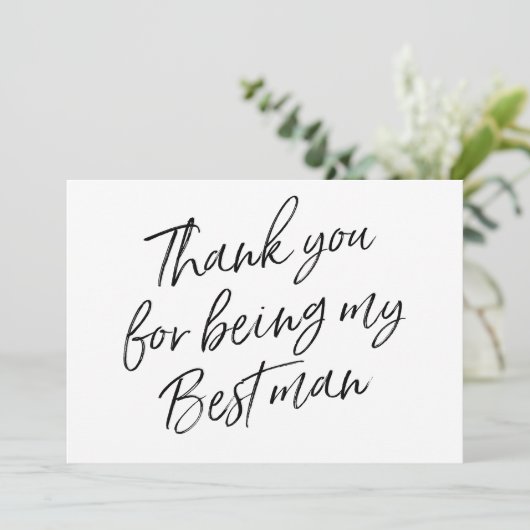 Chic "Bedankt dat je mijn beste man bent" Bedankkaart (Staand voorkant)