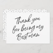 Chic "Bedankt dat je mijn beste man bent" Bedankkaart (Voorkant / Achterkant)