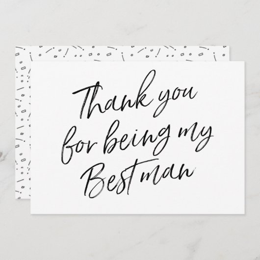 Chic "Bedankt dat je mijn beste man bent" Bedankkaart (Voorkant / Achterkant)