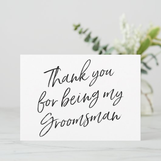 Chic "Bedankt dat je mijn kamersman bent" Bedankkaart (Staand voorkant)