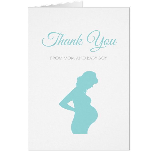 Chic Bedankt voor je Baby shower Zwangere Baby Bum (Voorkant)