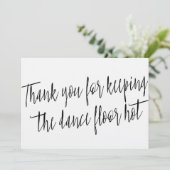 Chic "Bedankt" voor trouwband, muzikant of DJ Bedankkaart (Staand voorkant)