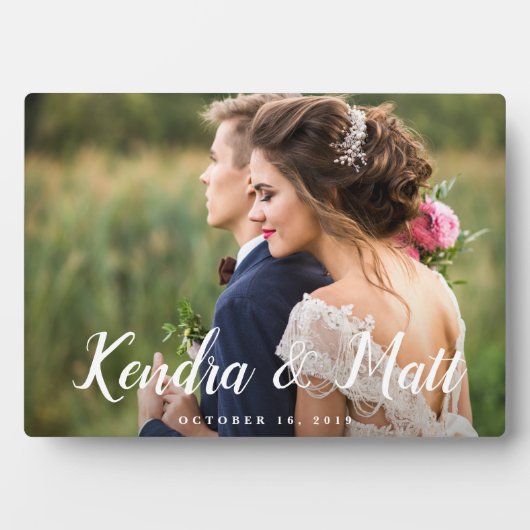 Chic-bedekking | Persoonlijke bruiloft foto Fotoplaat (voorkant)
