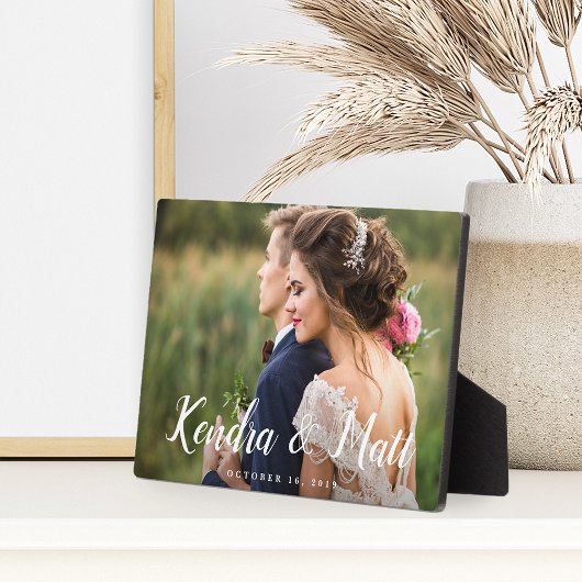 Chic-bedekking | Persoonlijke bruiloft foto Fotoplaat