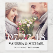 Chic-bedekking | Weddenschap voor fotografie-etike Wijn Etiket (Enkel label)