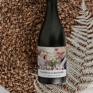 Chic-bedekking   Weddenschap voor fotografie-etike Wijn Etiket