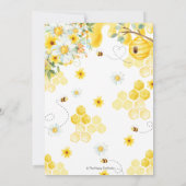Chic Bee Yellow Ivory Florence Baby shower   Bedankkaart (Achterkant)