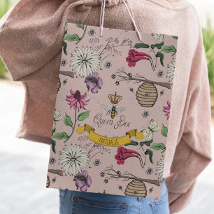 Chic Beehive Blush Roze Bloemen Klein Cadeauzakje
